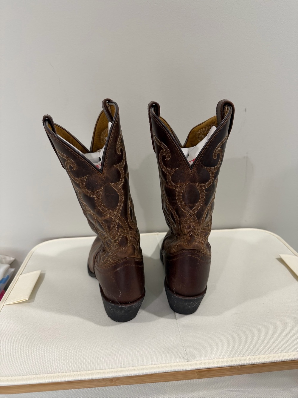Laredo Maddie Distressed Brown Cowboy Boots - Picture 3 of 10